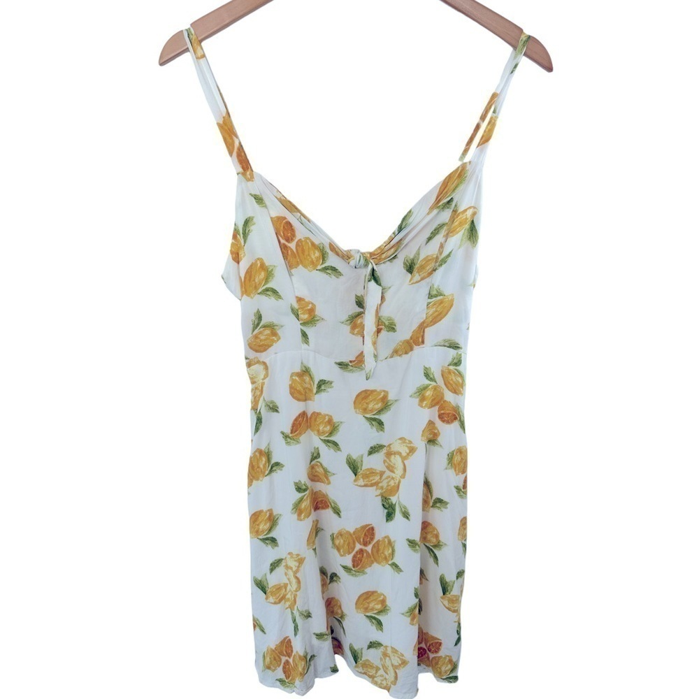 Socialite Lemon Print Rayon Mini Dress - Picture 5 of 12